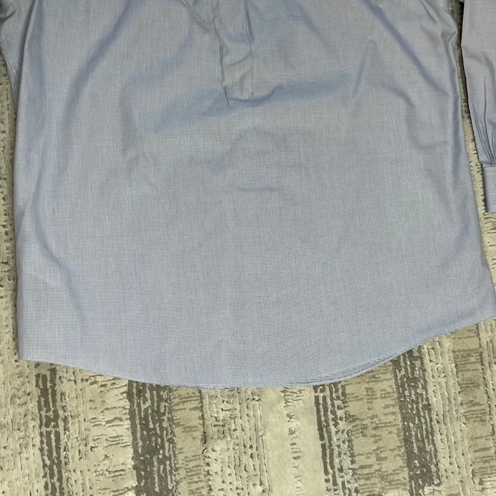 Brooks Brothers Regent Fit Non Iron All Cotton‎ Gingham Dress Shirt Mens 17 2/3